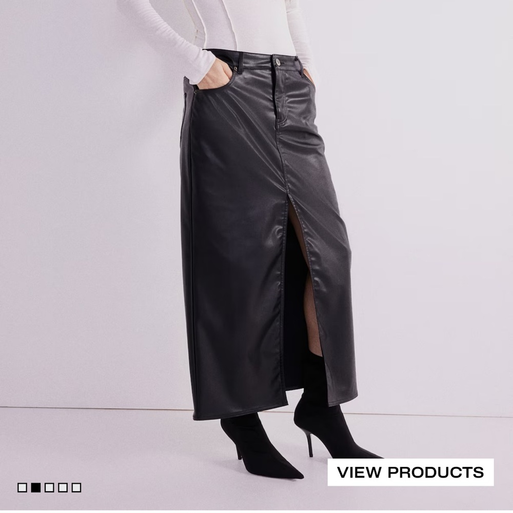 Faux Leather Skirt